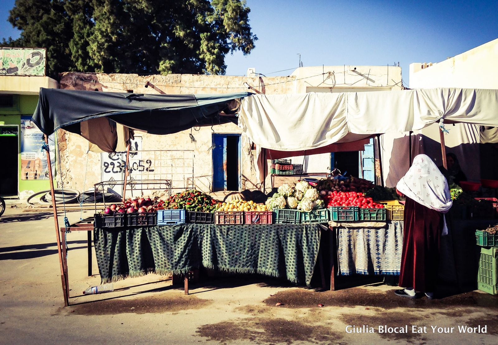 Market scene in Douz, Tunisia
